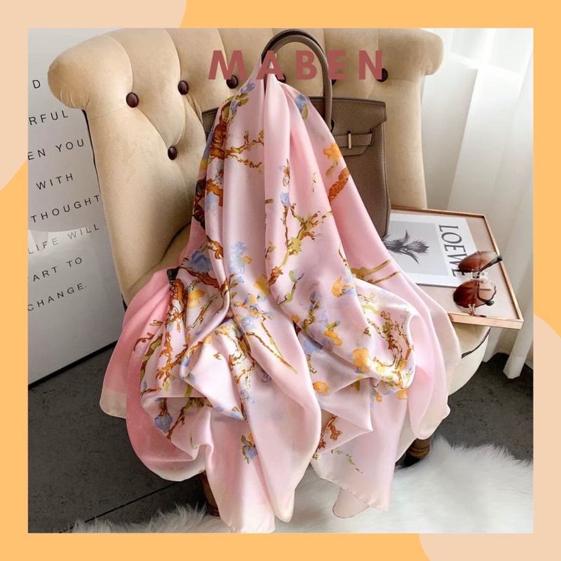 Khăn choàng cổ lụa xinh cao cấp size 90x180cm