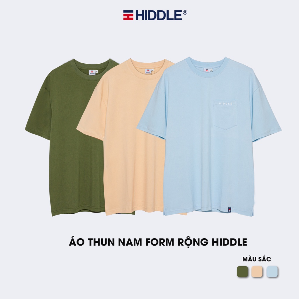 Áo thun nam cổ tròn tay ngắn chất mát có túi cao cấp HIDDLE HI Pocket vải cotton dày dặn, co giãn | H03-T3