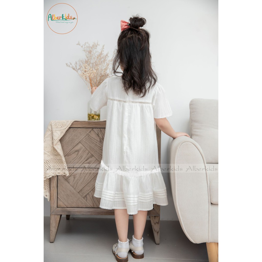 Váy cho bé gái alber kids công chúa trắng elsa xinh đẹp angel dress cho - ảnh sản phẩm 3