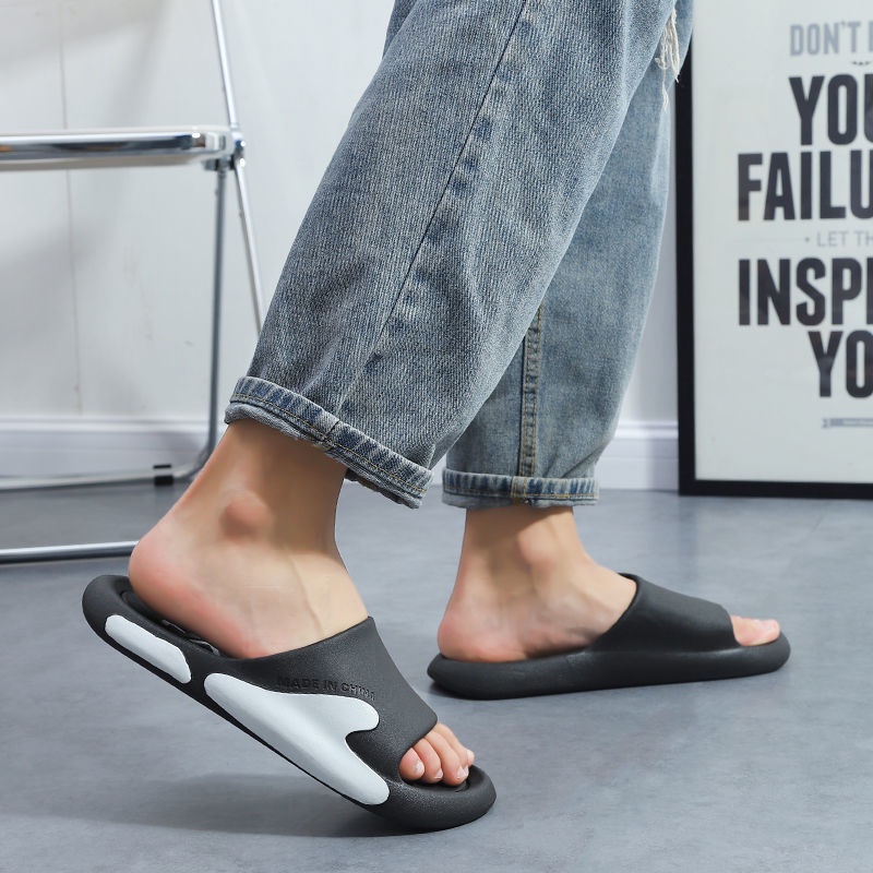 Dép Quai Ngang Chống Trượt / Mài Mòn Size Lớn 50 Thời Trang Cho Nam