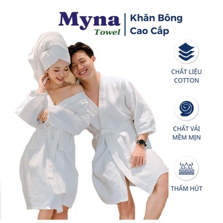 Áo choàng tắm cao cấp 100% cotton dùng trong khách sạn, spa, du lịch