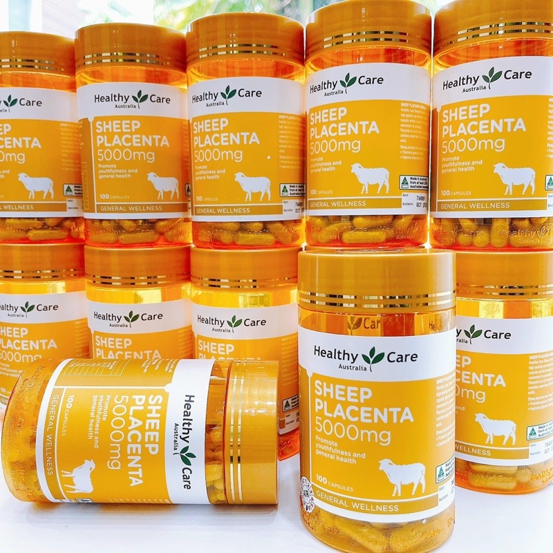 HEALTHY CARE SHEEP PLACENTA 5000MG NHAU THAI CỪU ÚC 100v