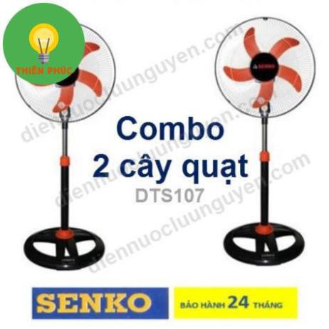 COMBO 2 QUẠT ĐỨNG THÂN SẮT MẠ CROM SENKO DTS107 - Chính hãng