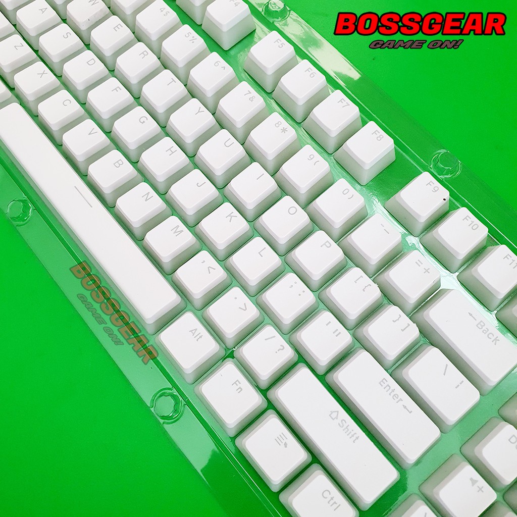 Bộ Keycap Pudding PBT Trắng / Đen 104 phím ( PBT,  Xuyên LED, Double Shot )