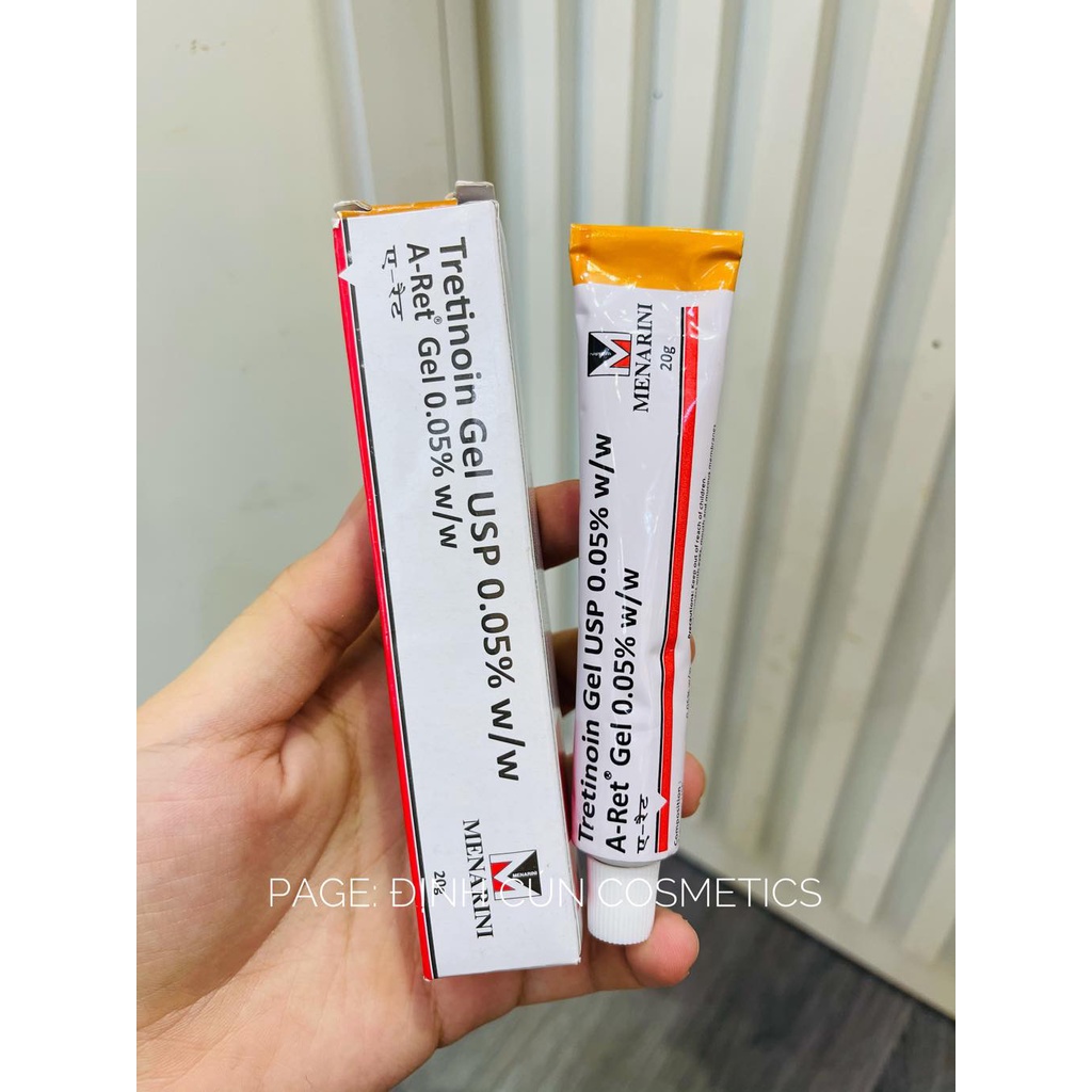 Tretinoin Aret Usp 20g 0,025% 0,05% 0,1% A-Ret gel hỗ trợ mụn chống lão hoá