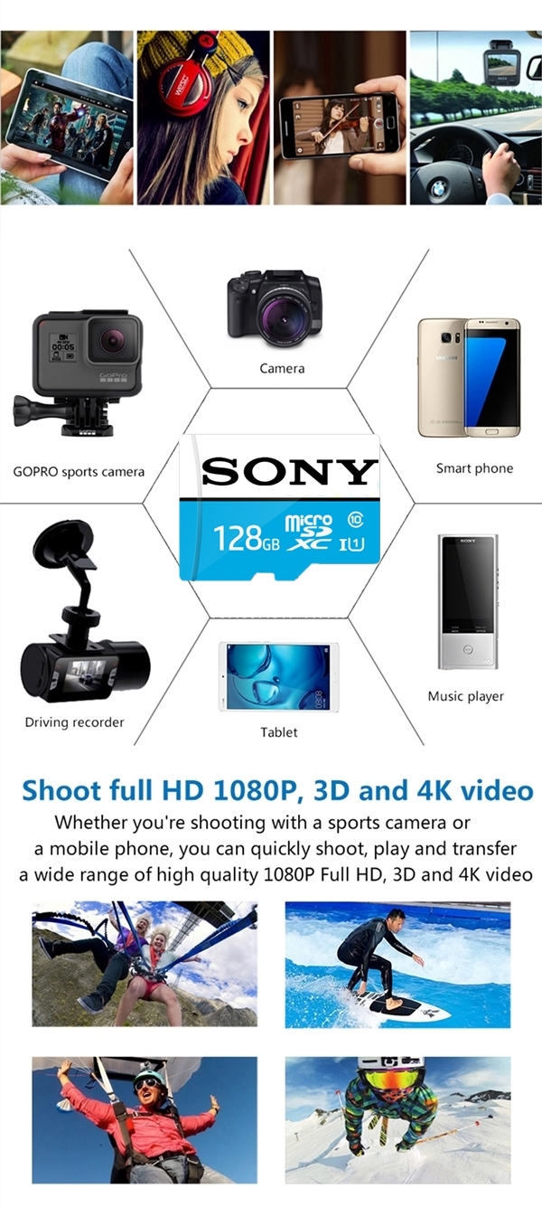 Thẻ nhớ Class10 Sdhc / Sdxc Uhs-I 1tb 512gb 128gb tốc độ cao | BigBuy360 - bigbuy360.vn