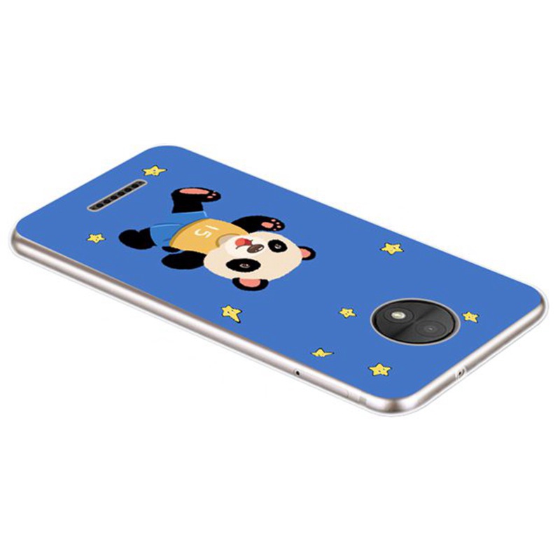 Motorola Moto C E4 G5 G5S G6 E5 Z Z2 Play Plus M X4 One Power Panda Soft Silicon TPU Case Cover