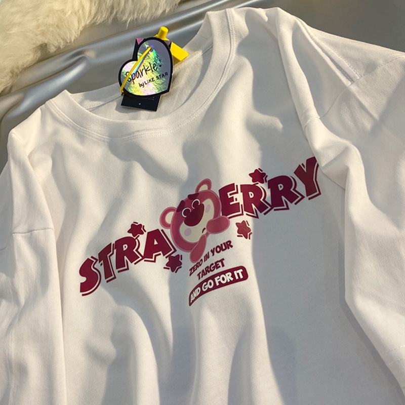 NRVP Áo Thun Nữ Tay Ngắn In Hình Phong Cách Hàn Quốc Thời Trang Mùa Hè 2022