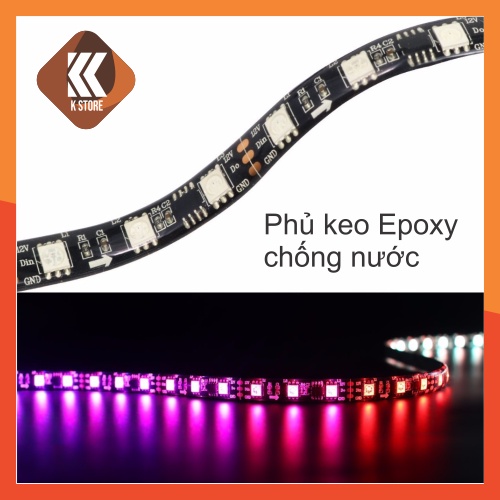 Bộ đèn LED dây dán 5050 WS2811  phủ keo chống nước - Rainbow