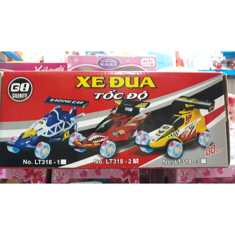 Xe Đua Tốc Độ GO CILERITY - Hộp xe đua Điều Khiển Từ Xa Long Thuy Toys, Bánh có đèn phát sáng