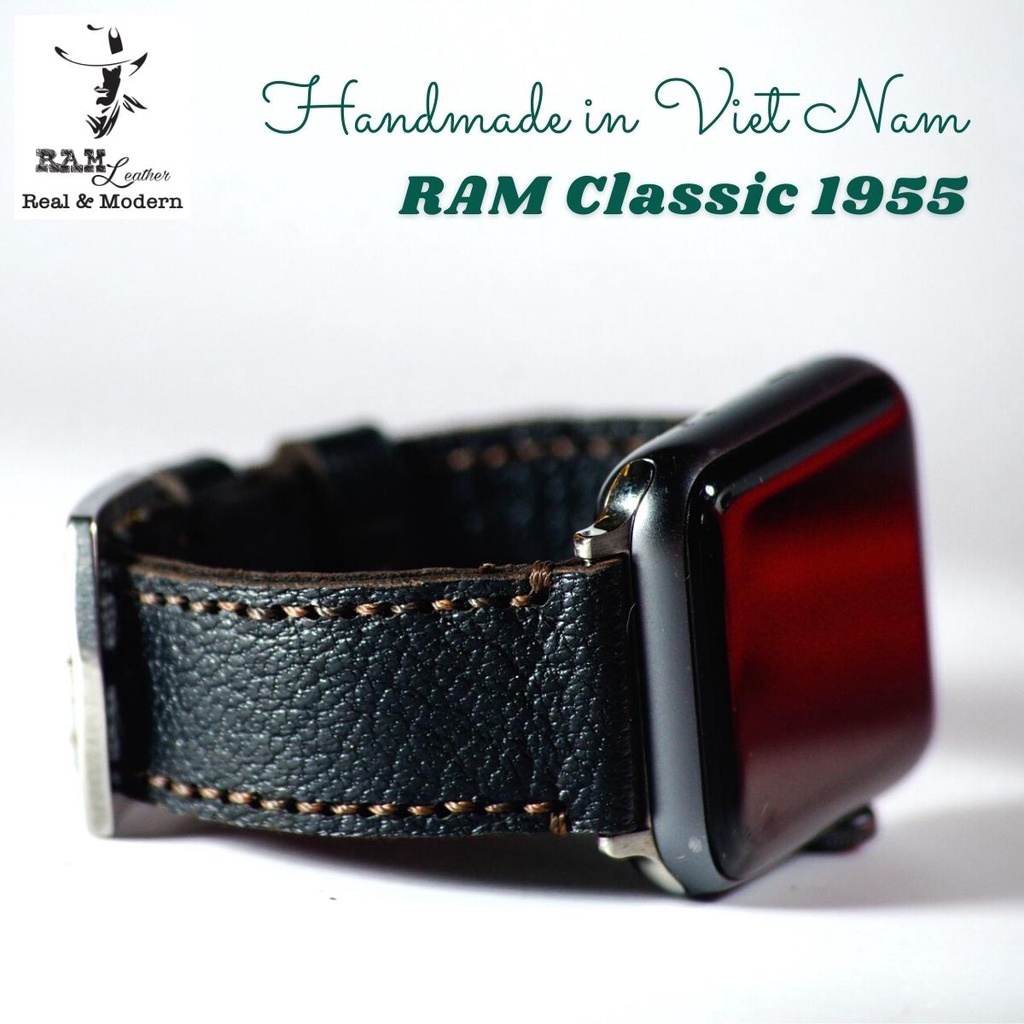 Dây Đồng Hồ Da Bò RAM Leather Size 22mm Bền Đẹp