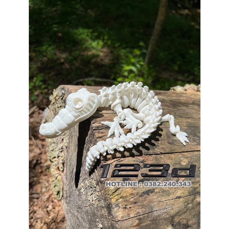 Mô Hình cá sấu cử động khớp linh động in công nghệ 3D trang trí nhà cửa