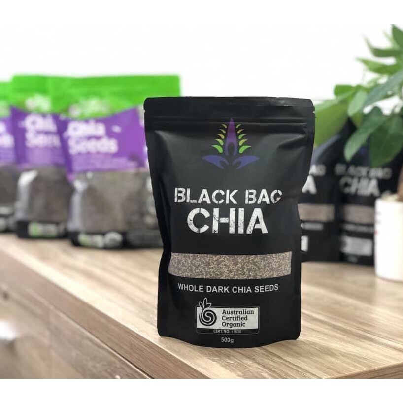 [Combo 10 bịch] Hạt Chia Úc Black Bag Chia - [Bịch 500g] - RẤT TỐT CHO THAI PHỤ- GIẢM CÂN HIỆU QUẢ- Hạt Chia Đen