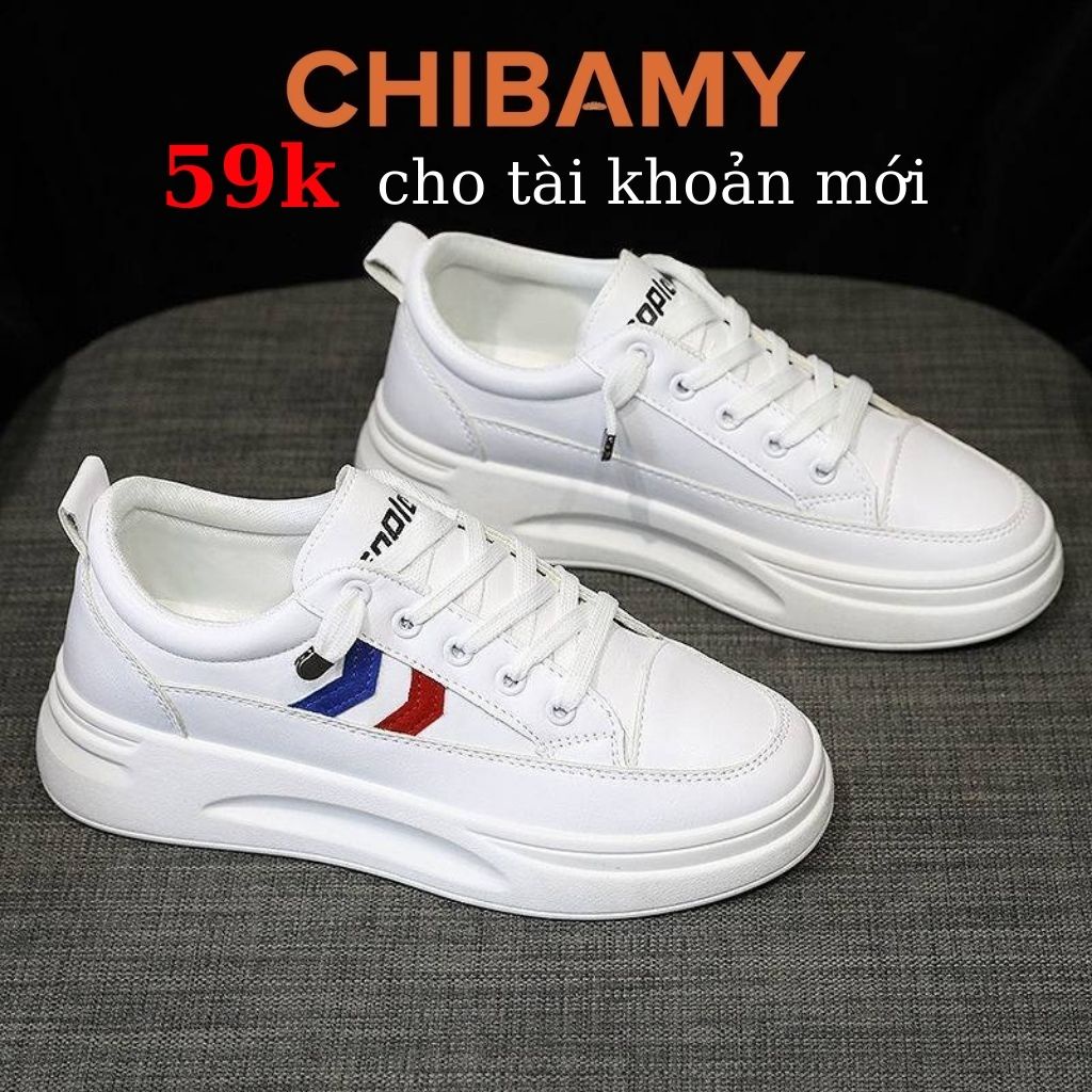 Giày thể thao sneaker nữ MEMANSING da mềm, Giày nữ CHIBAMY độn đế Hàng Quảng Châu Full Box