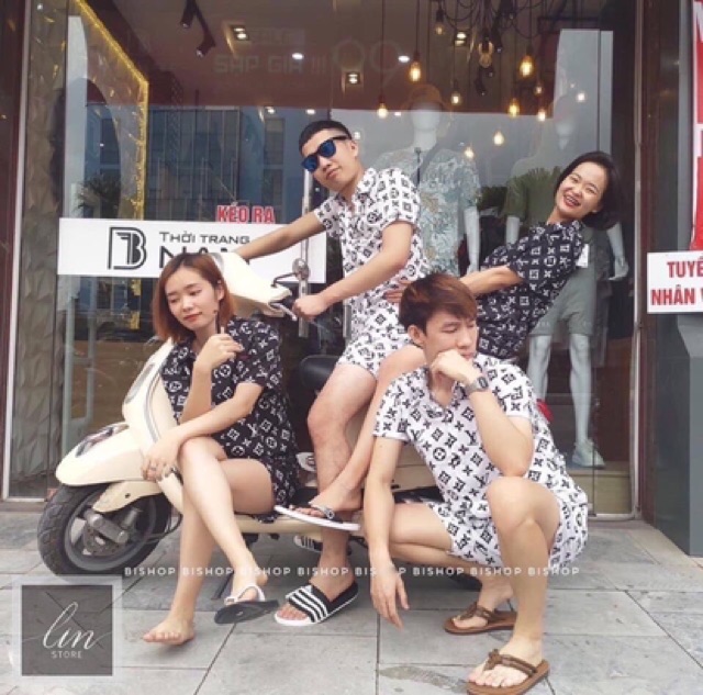 Bộ pizama chất kate thái nam nữ đều mặc được | BigBuy360 - bigbuy360.vn