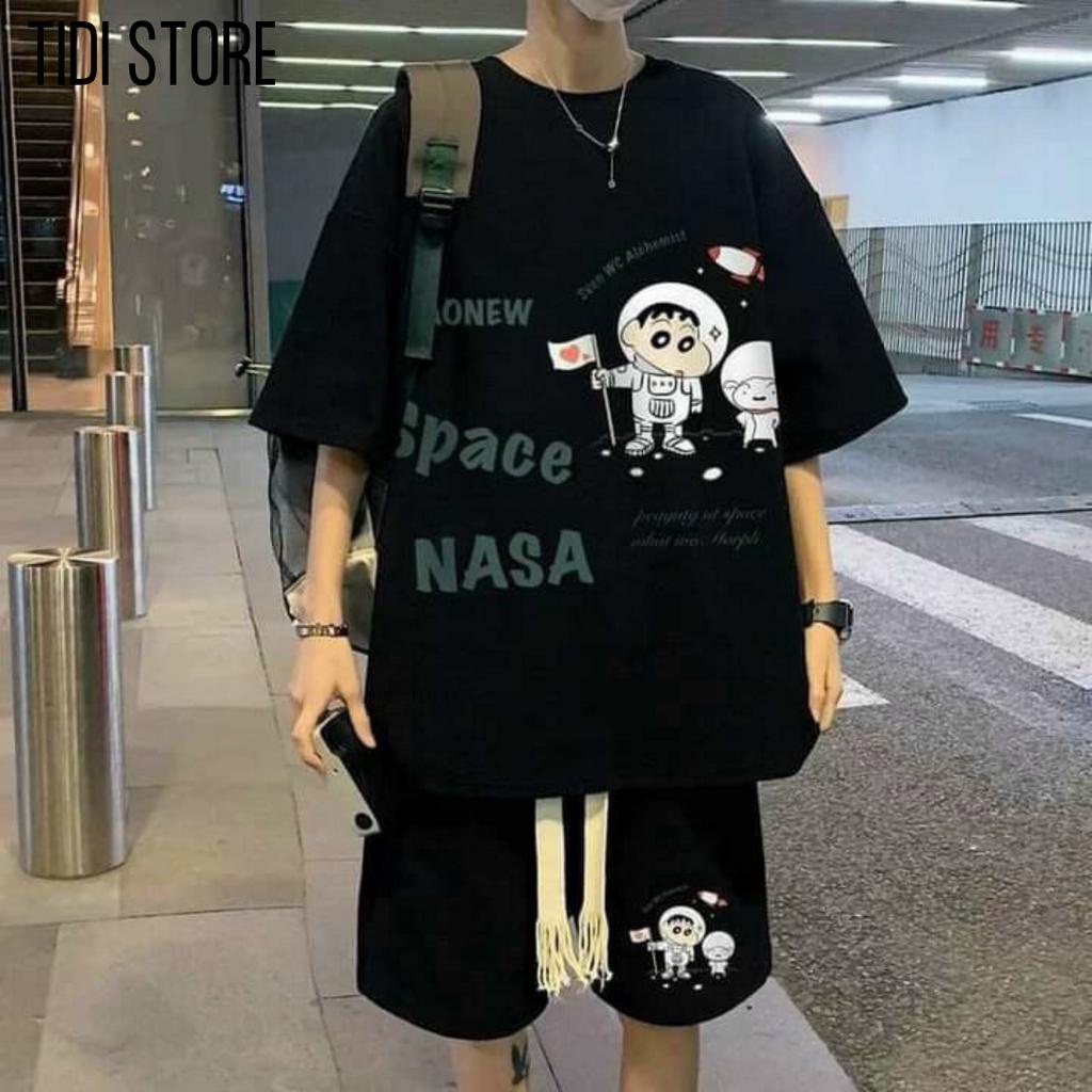 Bộ quần áo nam mặc nhà in hình dễ thương thun cotton co giãn mềm mịn BN03