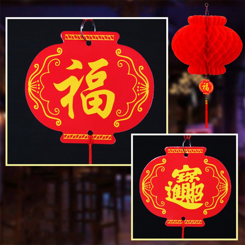 Bộ 20 đèn lồng bằng giấy màu đỏ dùng trang trí kích thước 10 inch