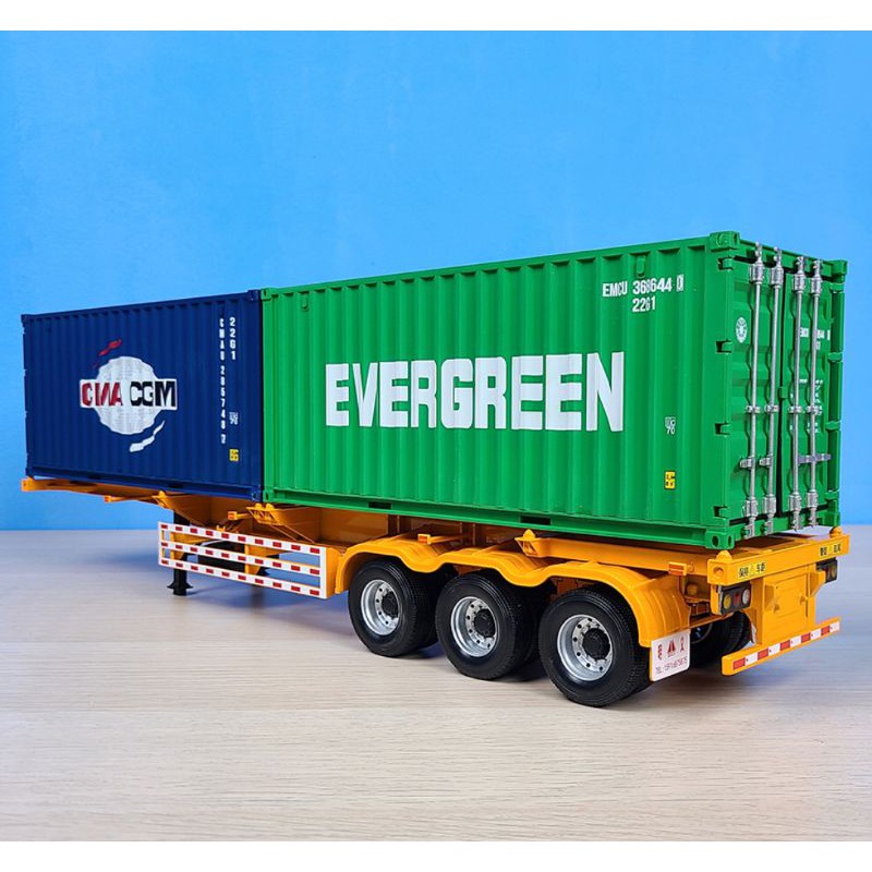 Xe mô hình rơ mooc Container  1:24