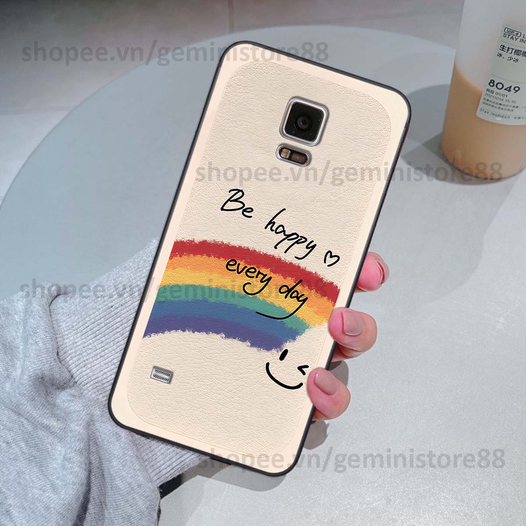 Ốp Samsung Note 4 / Note 5 in hình cô gái be happy trẻ trung cá tính năng động