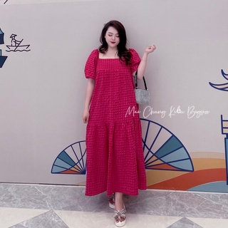 [ MAI CHUNG KIỂU BIGSIZE ] - Ảnh Thật - Váy Maxi Kẻ Caro, Bigsize 55-90kg