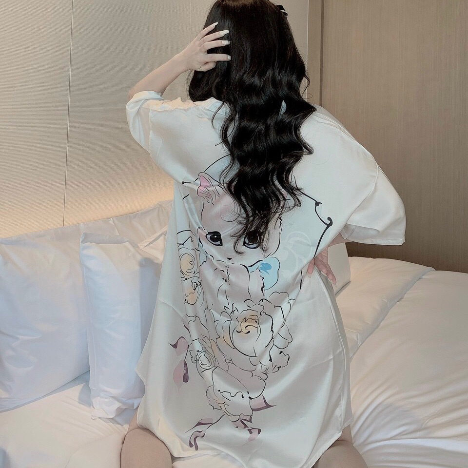 Váy Sơ Mi Thiết Kế In 3D Chất Lụa Latin Mềm Nhẹ Mát Phom 45-60kg | BigBuy360 - bigbuy360.vn