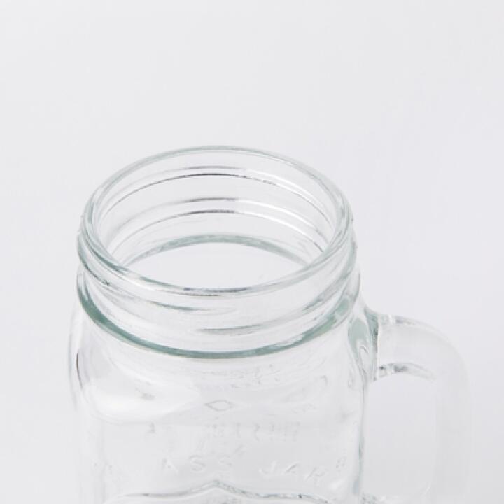 Cốc Thủy Tinh ARTBOX Hàn Quốc Mason Jar Có Ống Hút Màu Đỏ