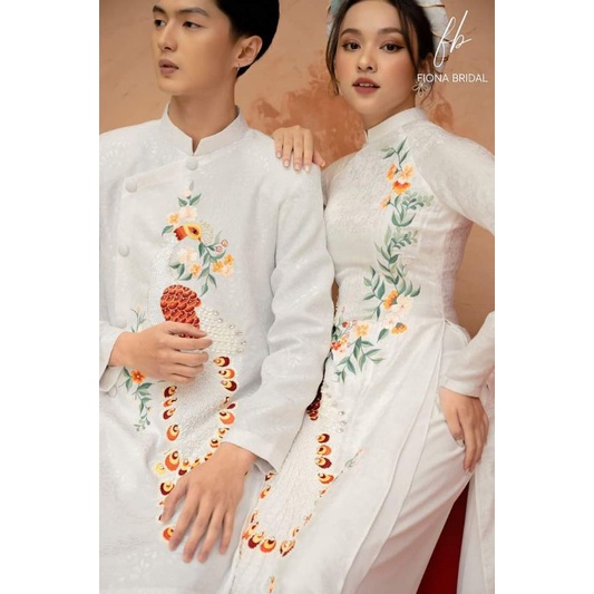 Áo dài cặp cô dâu chú rể