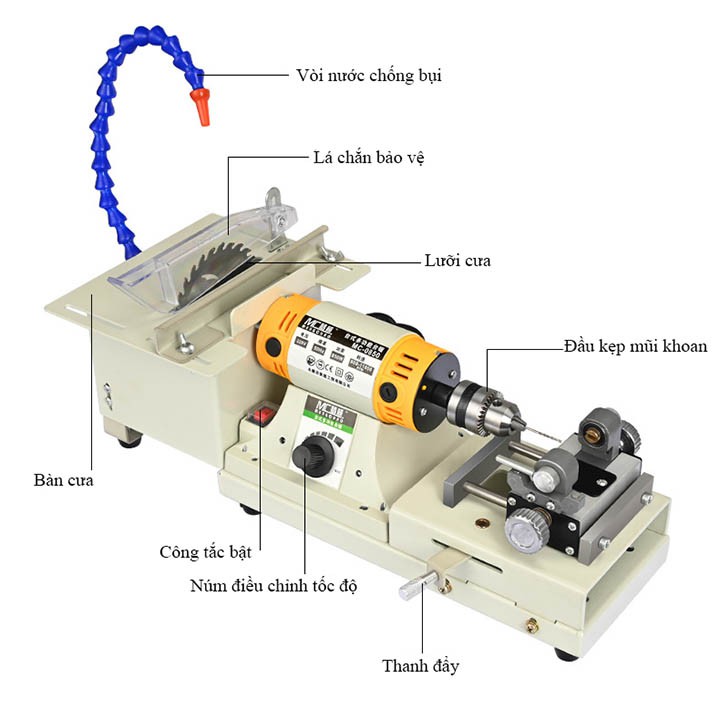 Máy cưa bàn 🍓FREESHIP🍓 Máy mài, khoan, khắc đă năng MC850