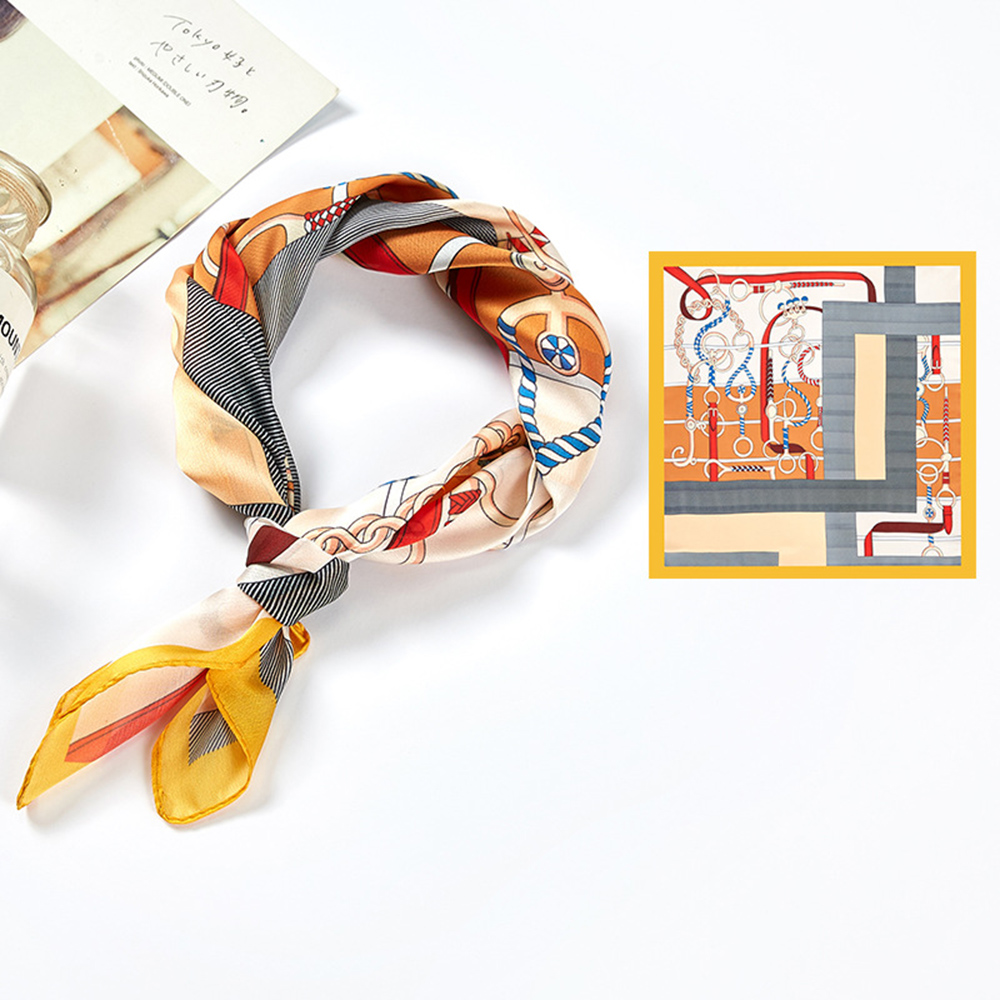 Khăn Choàng Vuông 53x53cm In Họa Tiết Thời Trang Cho Nữ