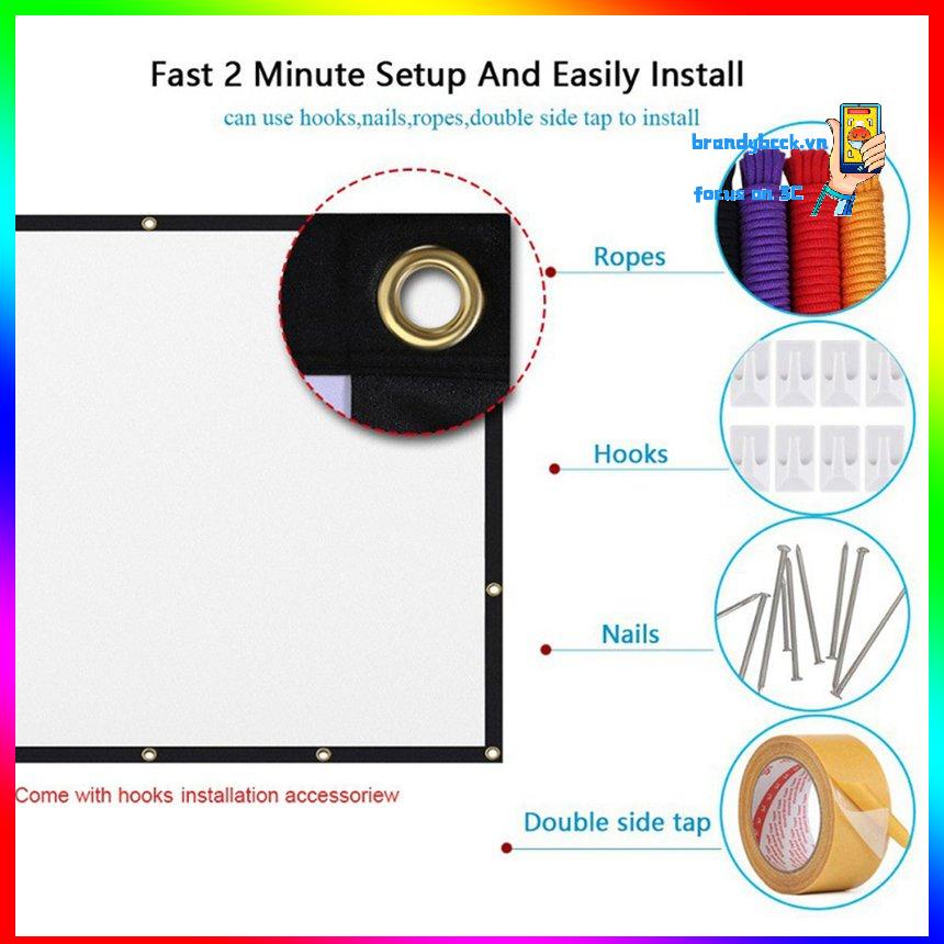 Màn hình máy chiếu 72 inch cho rạp hát văn phòng tại nhà Rèm độ nét cao 16: 9