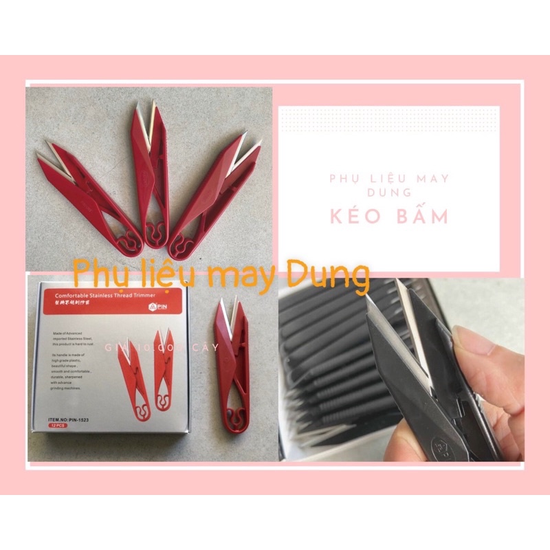 kéo bấm Pin đen đỏ đầu vuông 1522