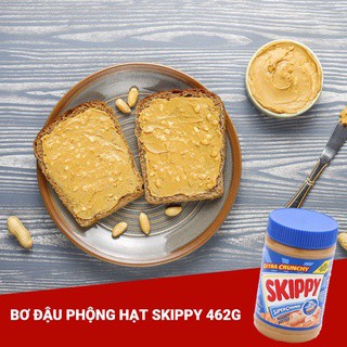 [ hàng mỹ] Bơ lạc (đậu phộng) Skippy Peanut Butter Chunky 462g