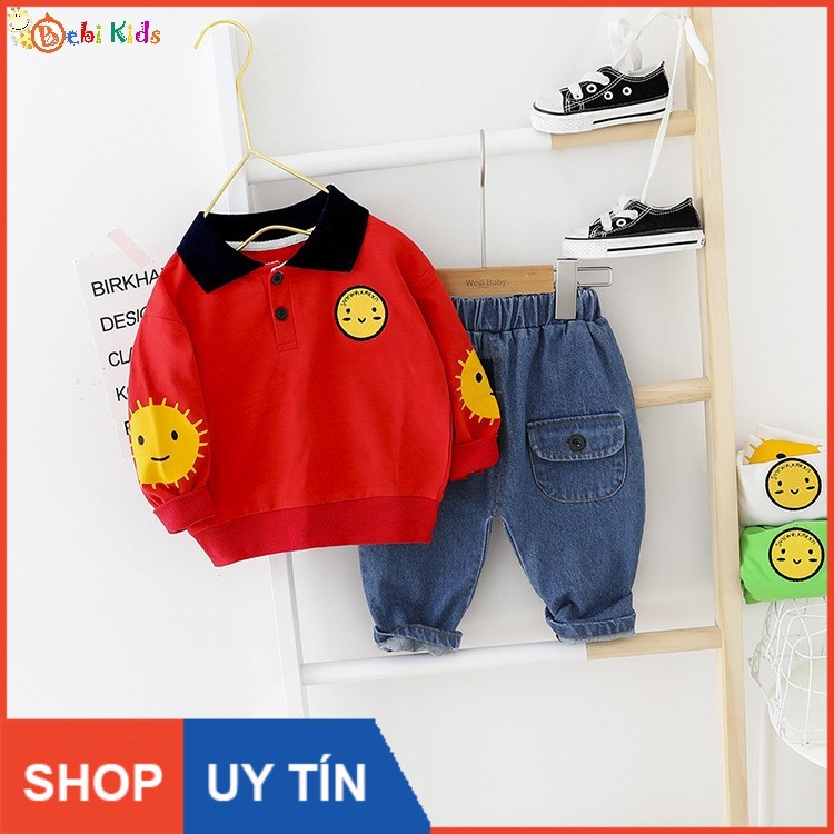 Set áo thun quần jean trẻ em , quần áo trẻ em từ 8 tháng đến 4 tuổi - B275