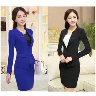 Set áo vest chân váy 2 nẹp thời trang SVC05