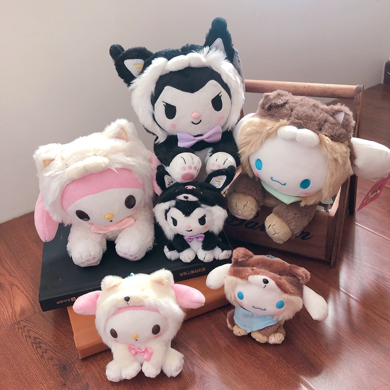 SANRIO Búp Bê Nhồi Bông Mềm Mại Hình Kuromi Đáng Yêu