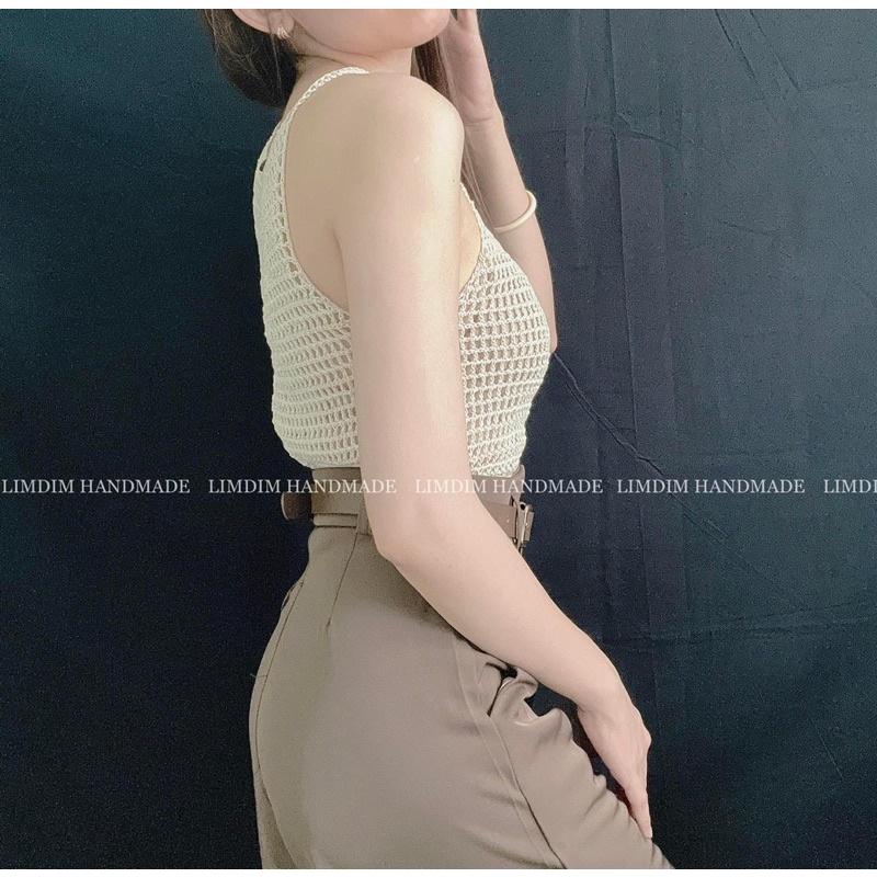 ÁO YẾM LEN LƯỚI SIÊU MÁT MÙA HÈ LEN MÓC