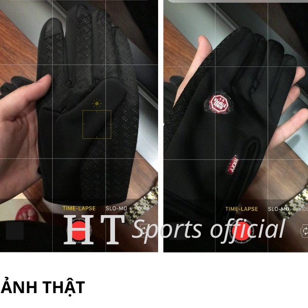 Găng tay đi xe máy mùa đông HT Sports cho nam nữ chống nước full ngón cảm ứng điện thoại