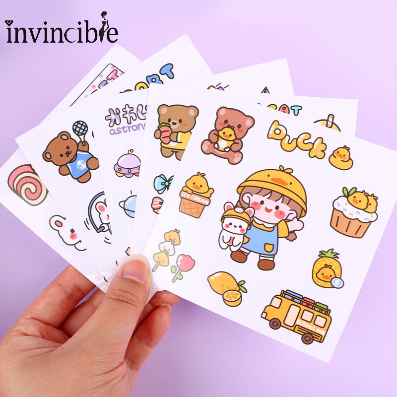 Miếng Dán Trang Trí Mini Họa Tiết Dễ Thương Phong Cách Nhật Bản