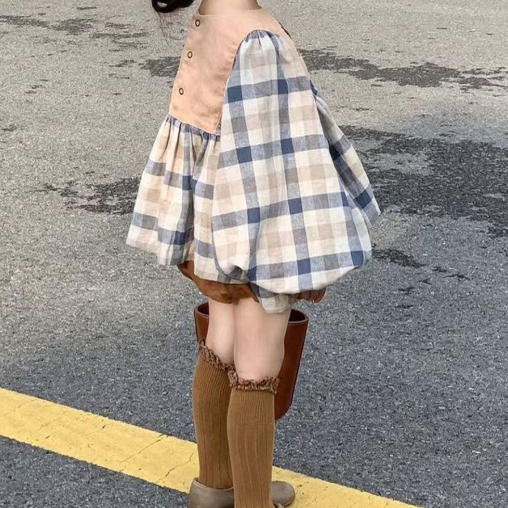 Bộ Áo Tay Dài Phối Quần Dài Kẻ Sọc Thời Trang Mùa Thu 2002 Cho Bé Gái