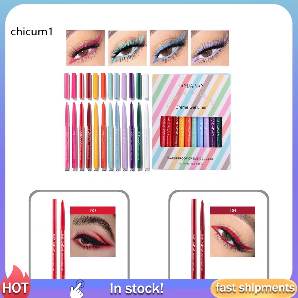 Bút kẻ mắt dạng gel màu lì kháng nước làm đẹp DIY
