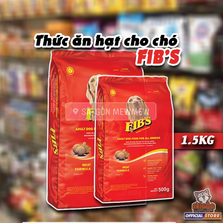 [SIÊU TIẾT KIỆM] Thức ăn Fib's 1,5kg cho chó trưởng thành