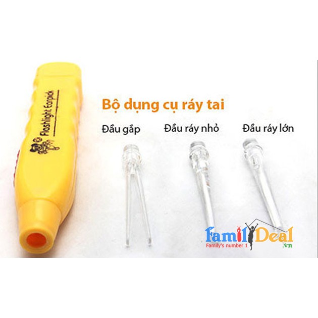 DỤNG CỤ LẤY RÁY TAI CÓ ĐÈN CHO BÉ (Hàng Đẹp)