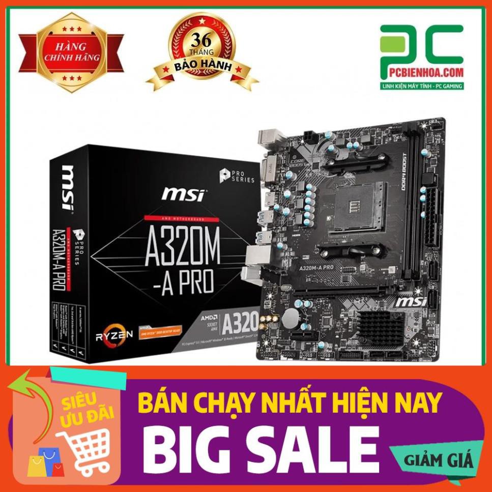 BO MẠCH CHỦ MSI A320M A PRO CHÍNH HÃNG MAI HOÀNG TẶNG BÀN DI CHUỘT GAMING