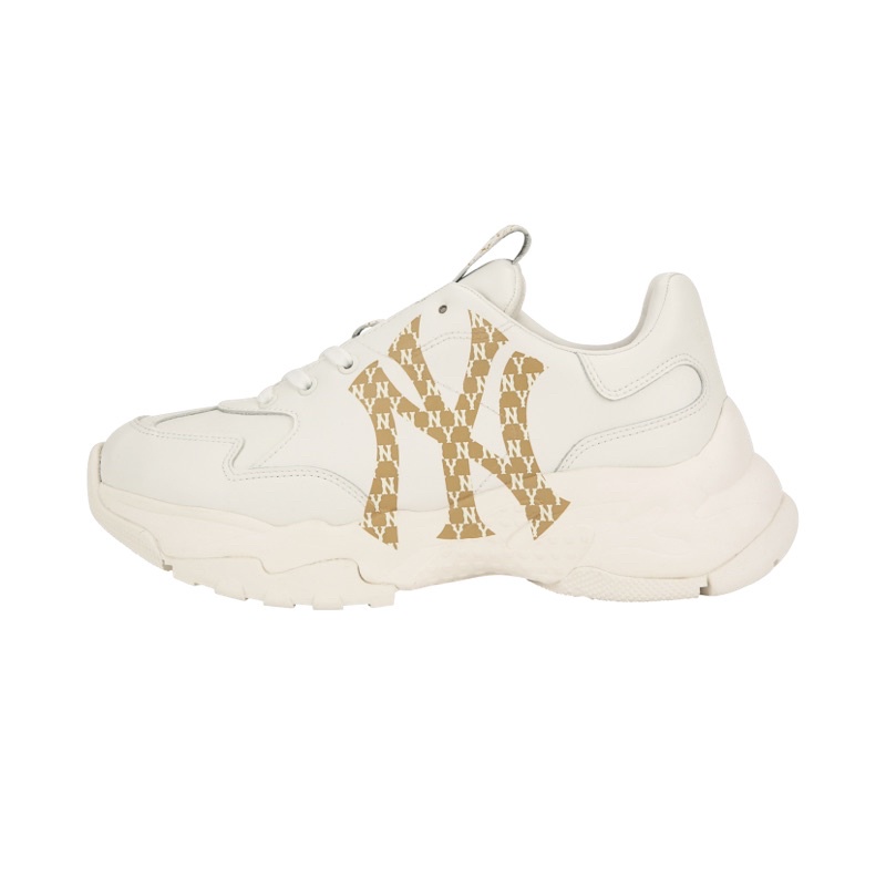 [Chính Hãng] Giày thể thao Sneaker MLB Big Ball Chunky Monogram Logo NY Vàng và đen