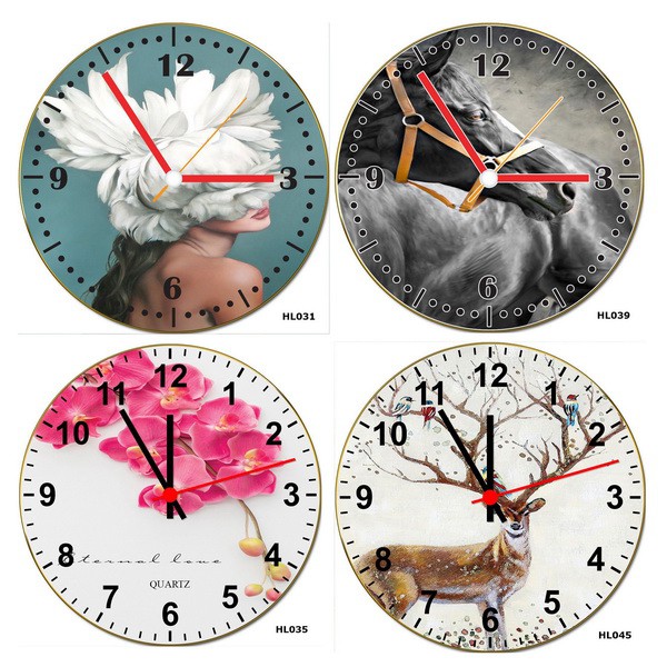 Đồng Hồ Gỗ Vintage treo tường xinh xắn - đồng hồ treo tường giá rẻ - tặng kèm đinh 3 chân không cần khoan tường