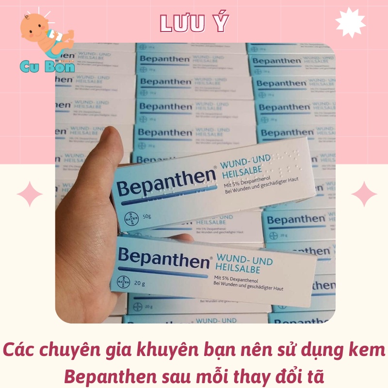 Kem chống hăm cho bé Bepanthen Wund-Und Heilsalbe 20g từ sơ sinh Giúp da tăng sức đề kháng chống lại hiện tượng hăm