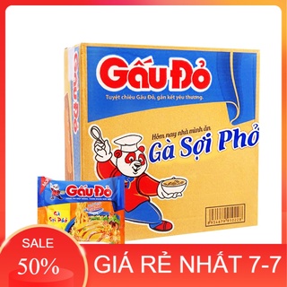 Thùng mì gấu đỏ tôm và gà 30 gói x 63g T12/2021