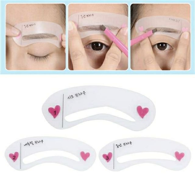 [Hàng mới về] Set 3 chiếc thẻ kẻ lông mày dễ sử dụng tiện lợi