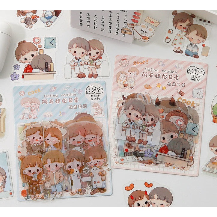 Gói sticker Telado hình cô gái Abu dễ thương