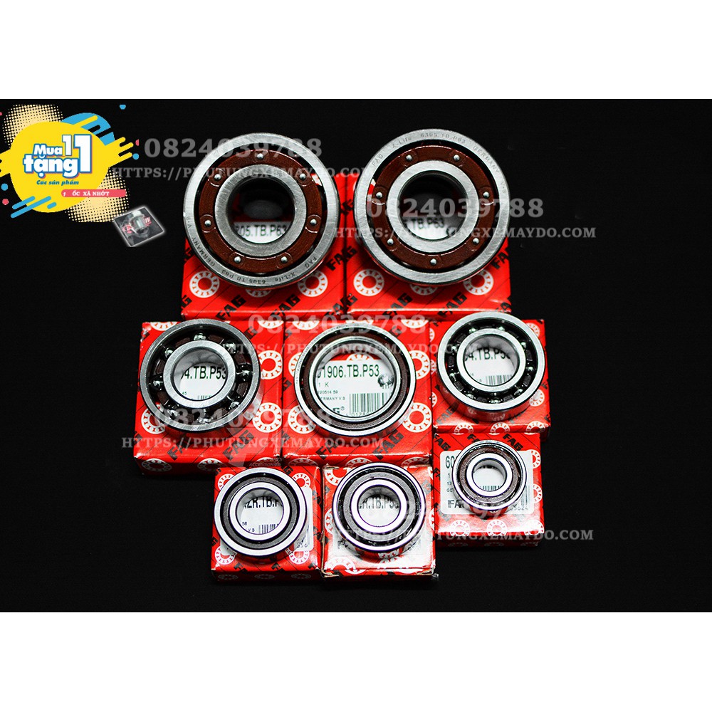 Bộ Bạc Đạn Máy Fag X-Life Ceramic Rế Sứ Cho Exciter